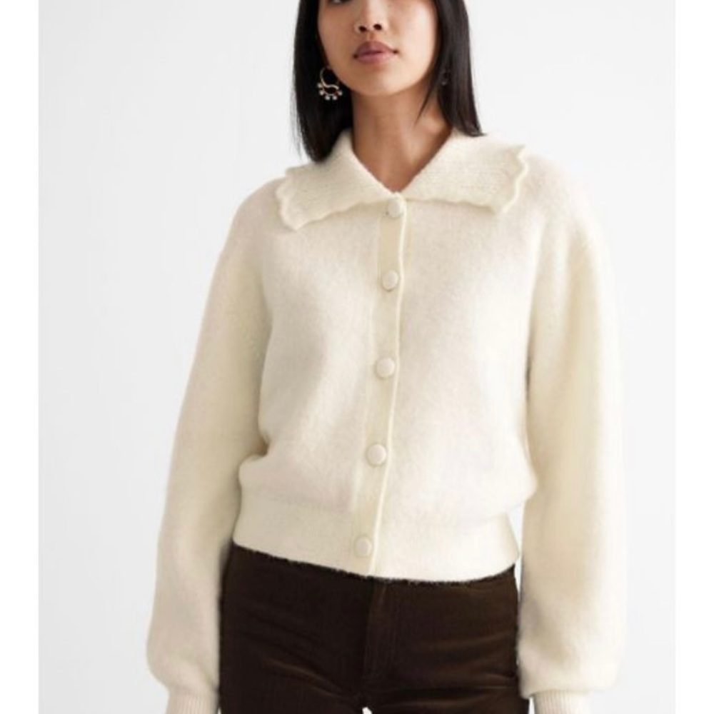 & Other Stories Statement Collar Knit cardigan
